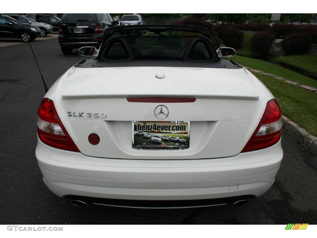 2008 SLK 350 Roadster - Arctic White / Red photo #7