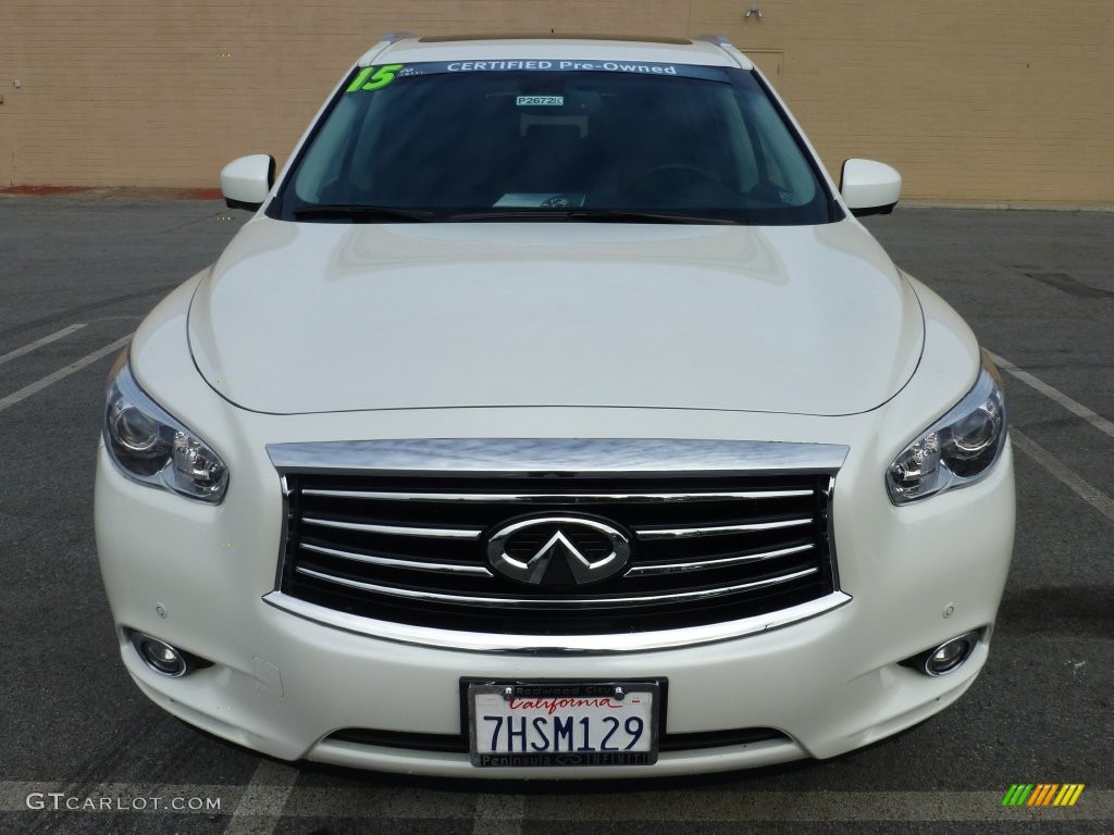 2015 QX60 3.5 AWD - Majestic White / Graphite photo #2