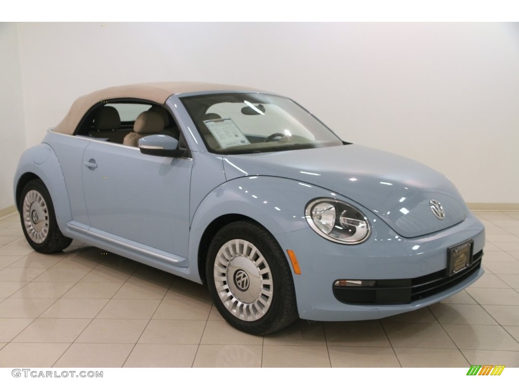 2013 Beetle 2.5L Convertible - Denim Blue / Beige photo #2