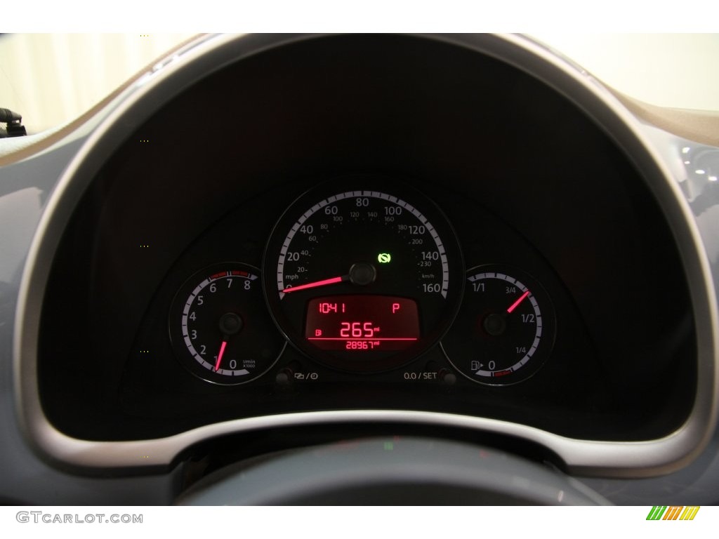 2013 Beetle 2.5L Convertible - Denim Blue / Beige photo #8