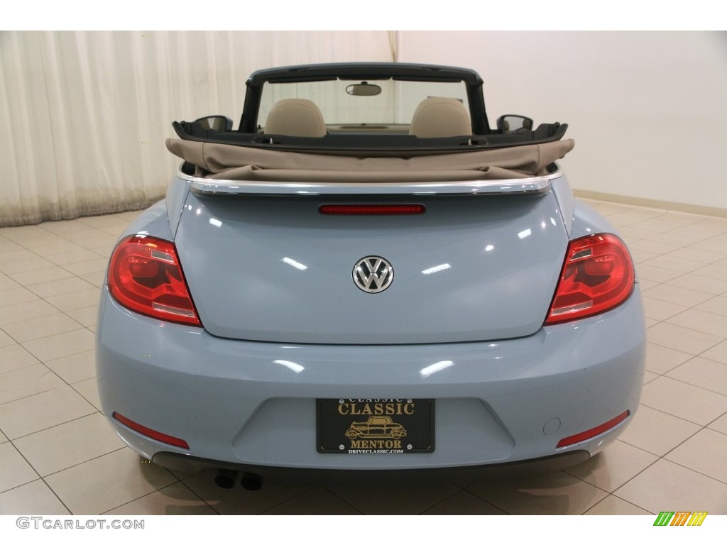 2013 Beetle 2.5L Convertible - Denim Blue / Beige photo #16