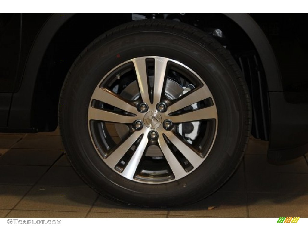 2016 Pilot EX-L AWD - Crystal Black Pearl / Gray photo #2