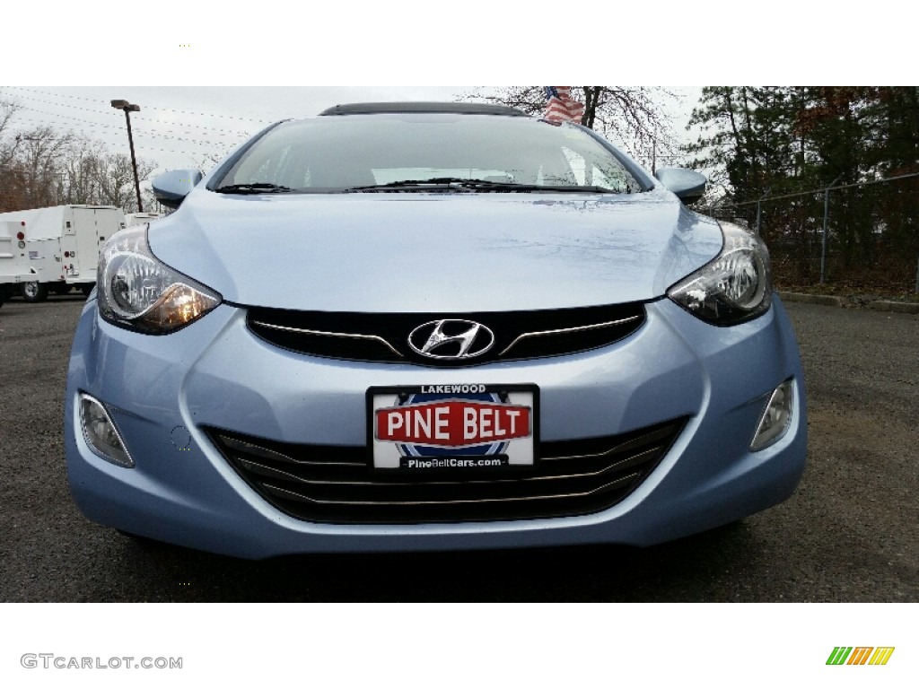 2012 Elantra Limited - Blue Sky Metallic / Beige photo #2