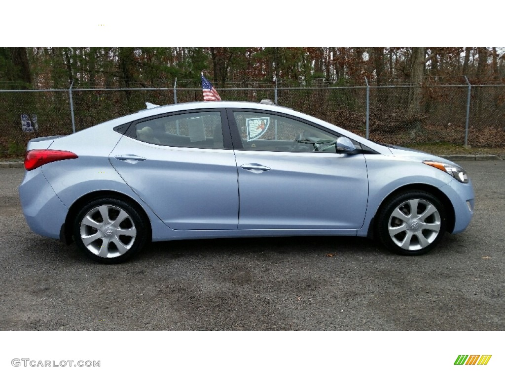 2012 Elantra Limited - Blue Sky Metallic / Beige photo #5
