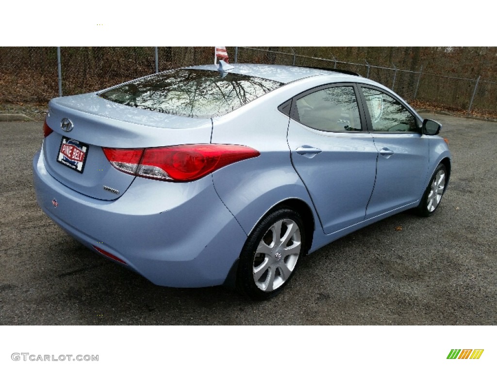 2012 Elantra Limited - Blue Sky Metallic / Beige photo #7