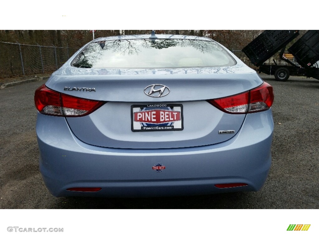2012 Elantra Limited - Blue Sky Metallic / Beige photo #8
