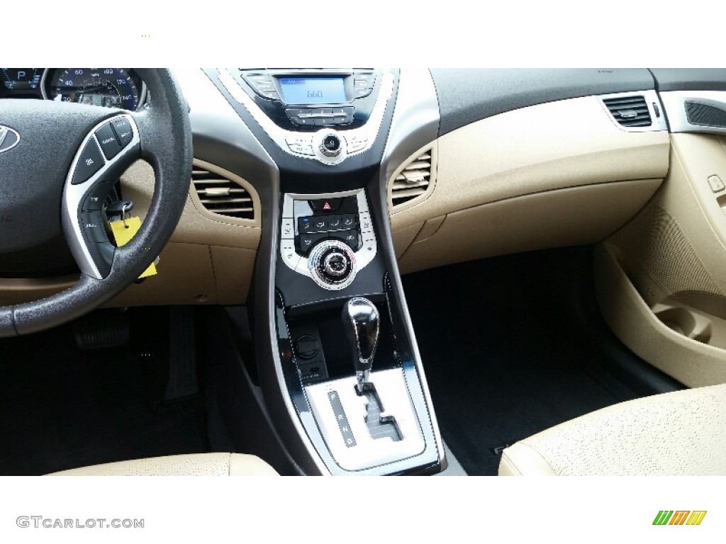 2012 Elantra Limited - Blue Sky Metallic / Beige photo #15