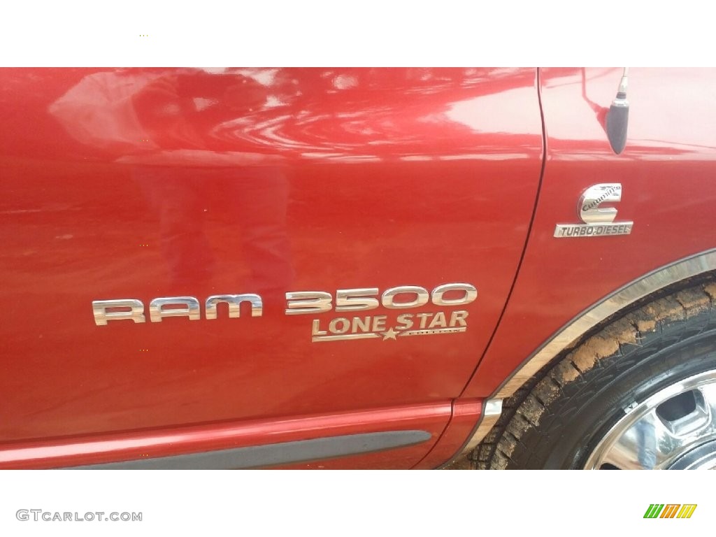 2006 Ram 3500 Laramie Quad Cab Dually - Inferno Red Crystal Pearl / Medium Slate Gray photo #12
