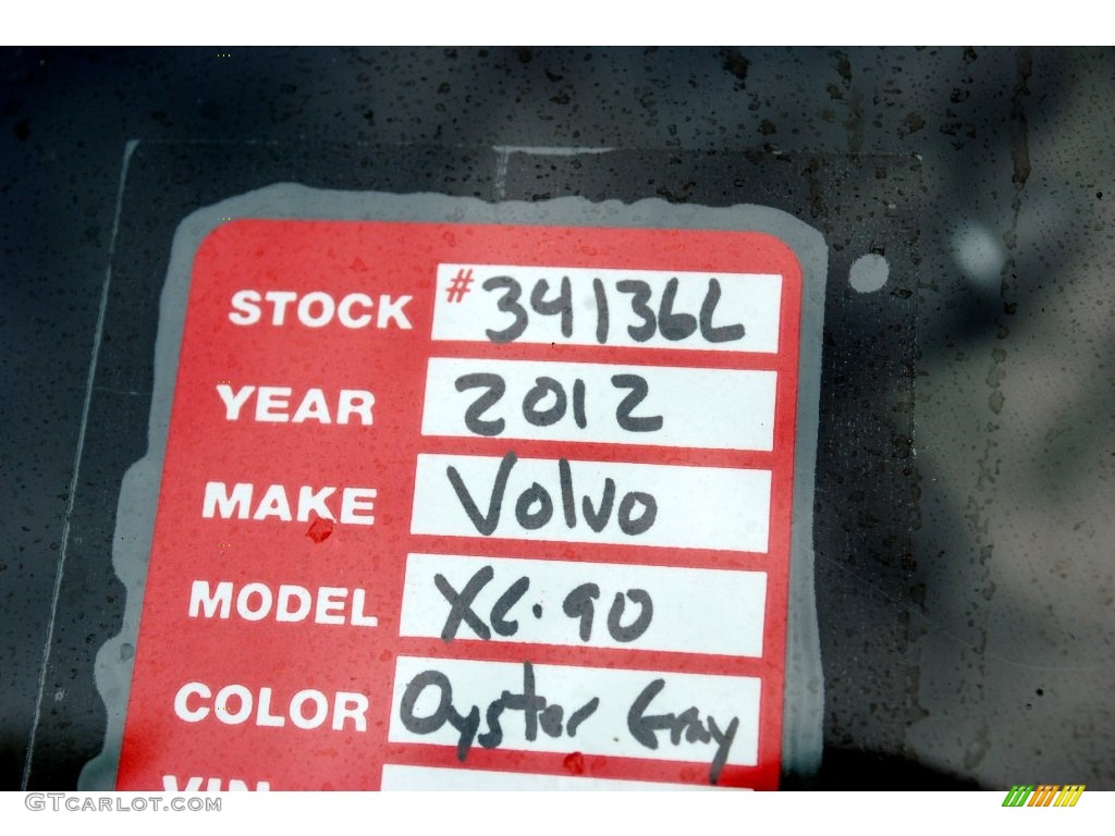 2012 XC90 3.2 - Oyster Grey Metallic / Beige photo #20