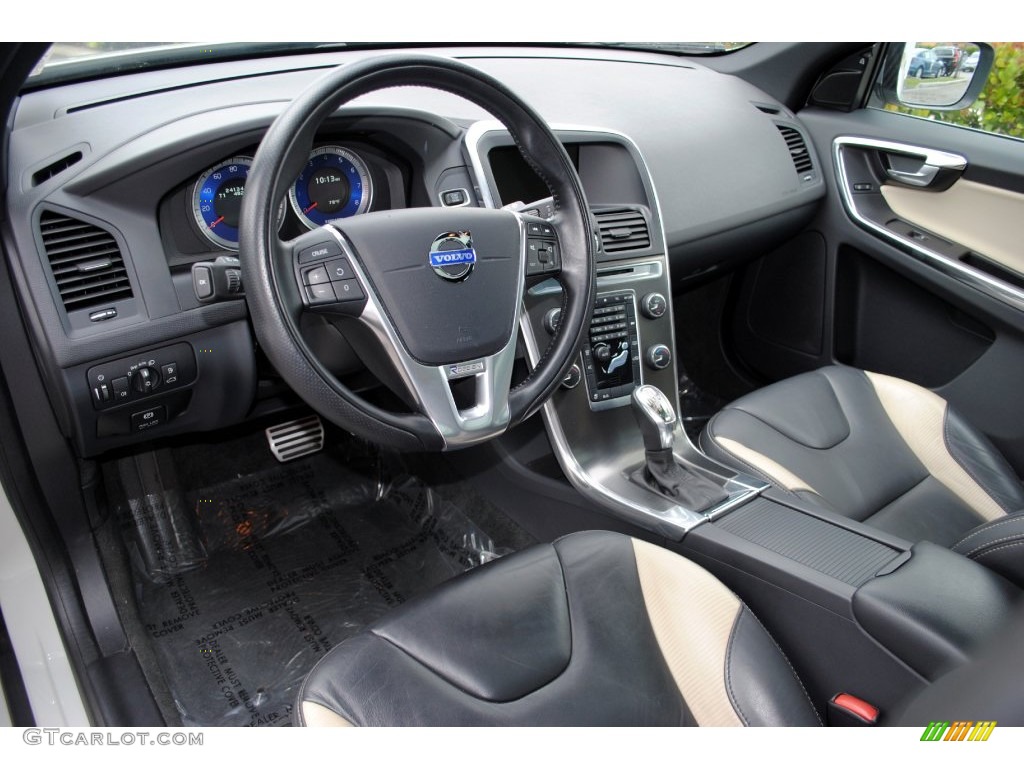 2013 XC60 T6 AWD R-Design - Cosmic White Metallic / R Design Soft Beige/Off Black Inlay photo #15