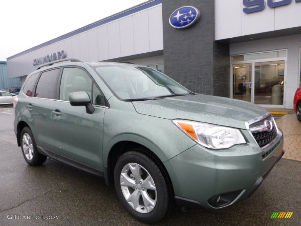 2016 Forester 2.5i Limited - Jasmine Green Metallic / Gray photo #1