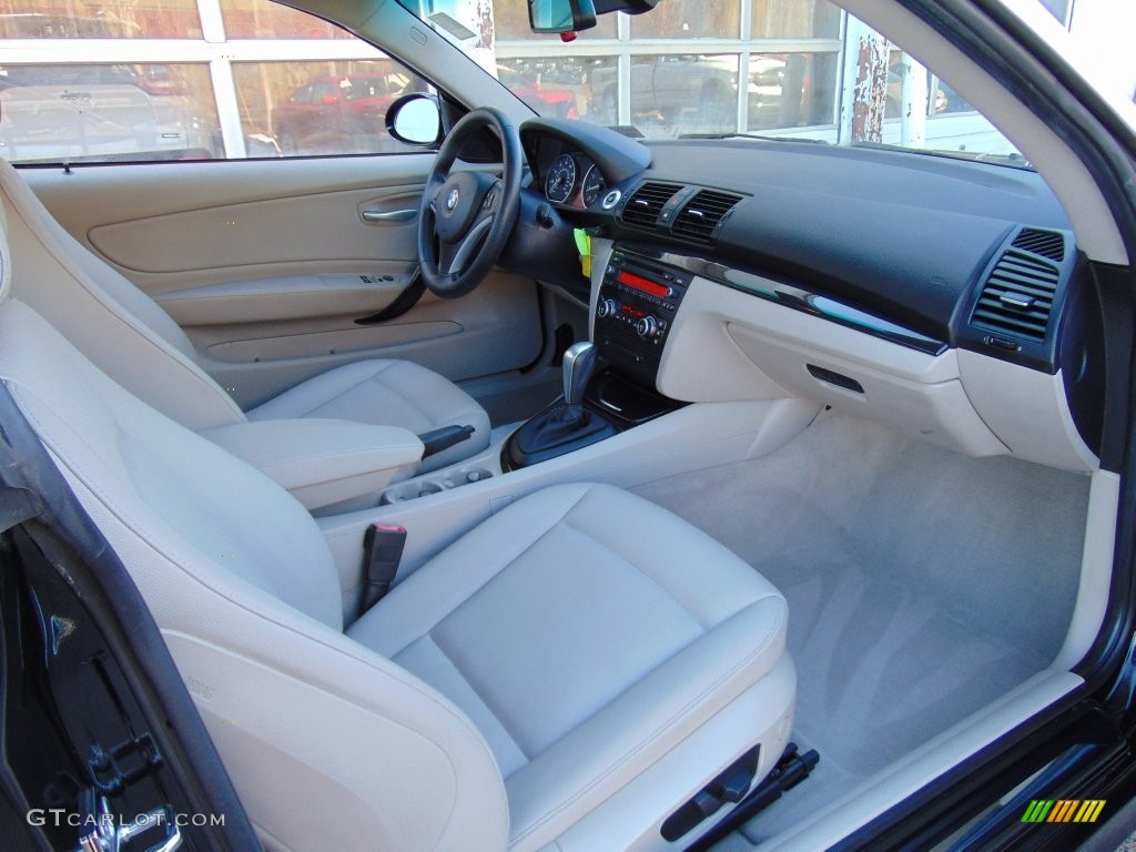 2009 1 Series 128i Coupe - Black Sapphire Metallic / Taupe photo #19