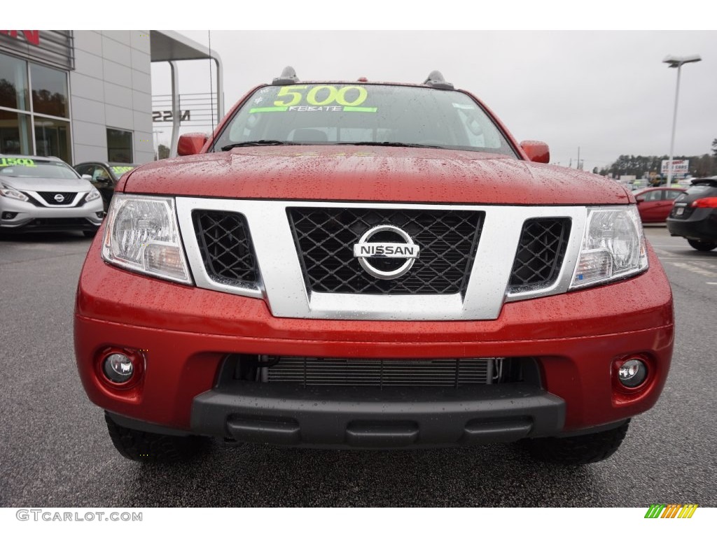 2016 Frontier Pro-4X Crew Cab 4x4 - Lava Red / Pro-4X Graphite Steel photo #8