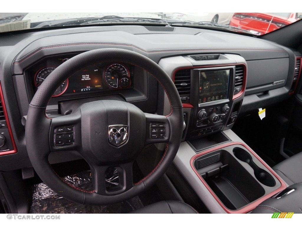 Rebel Theme Red/Black Interior 2016 Ram 1500 Rebel Crew Cab Photo #109984551