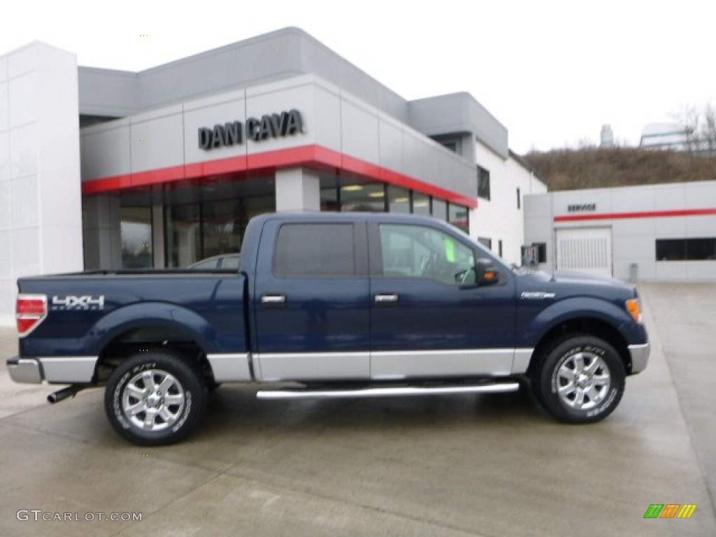 2013 F150 XL SuperCrew 4x4 - Blue Jeans Metallic / Steel Gray photo #6