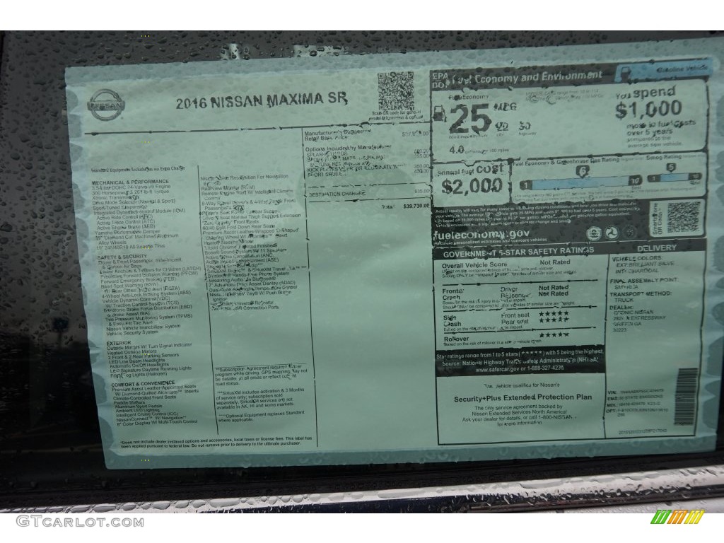 2016 Maxima SR - Brilliant Silver / Charcoal photo #13