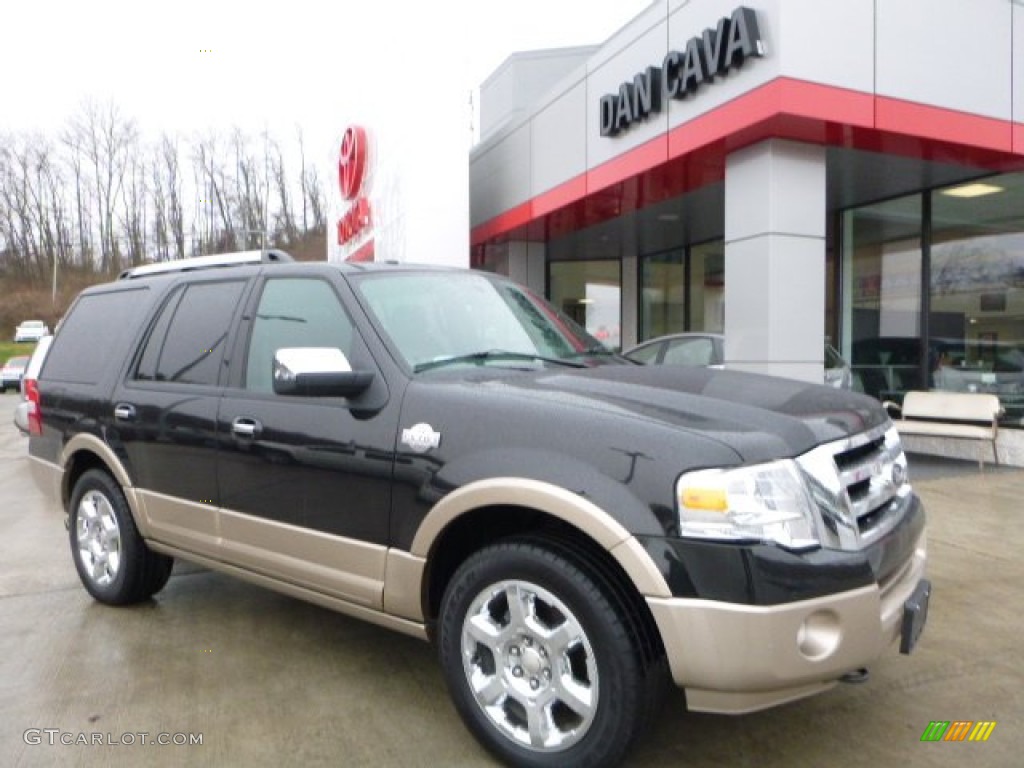 2013 Expedition King Ranch 4x4 - Tuxedo Black / King Ranch Charcoal Black/Chaparral Leather photo #1