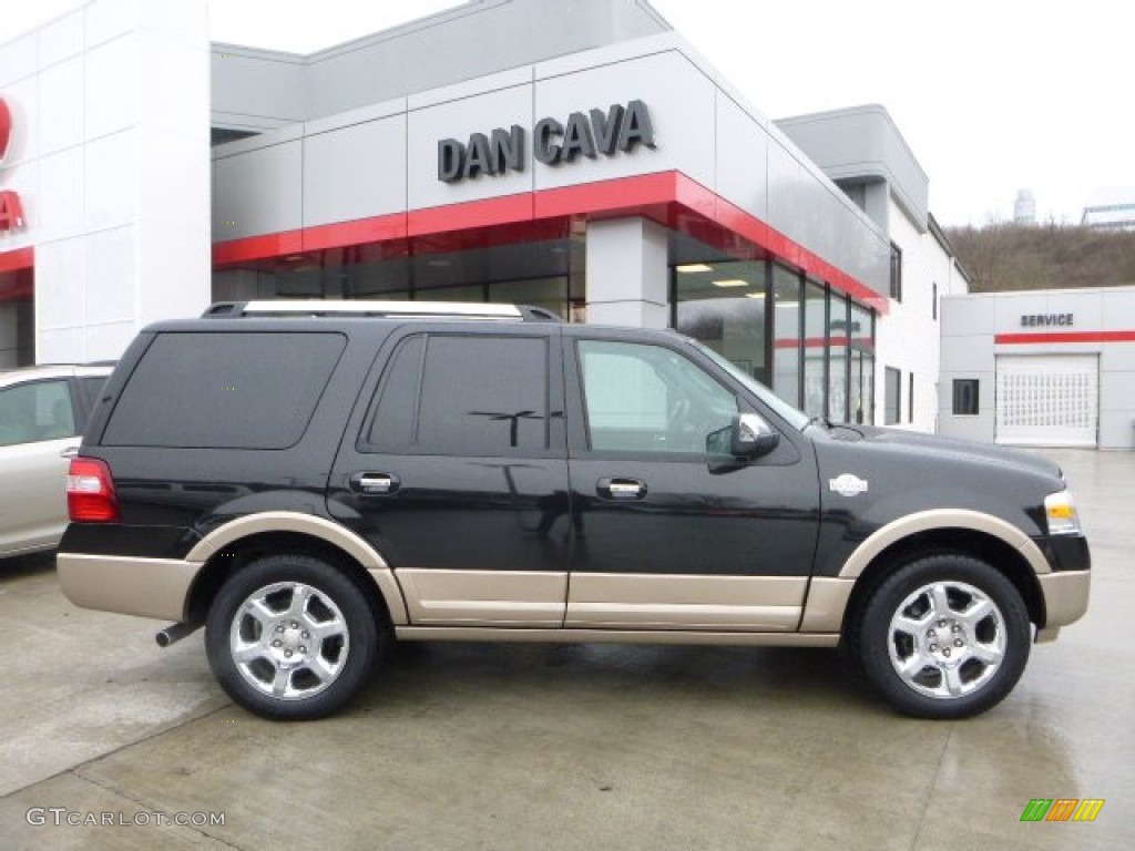 2013 Expedition King Ranch 4x4 - Tuxedo Black / King Ranch Charcoal Black/Chaparral Leather photo #7