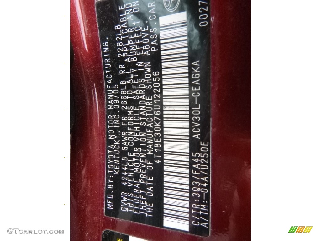 2006 Camry XLE - Salsa Red Pearl / Taupe photo #25