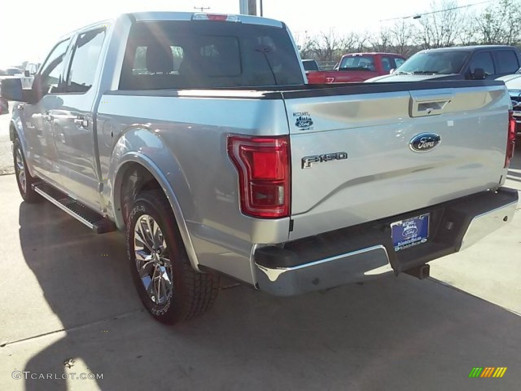 2015 F150 Lariat SuperCrew - Ingot Silver Metallic / Black photo #11