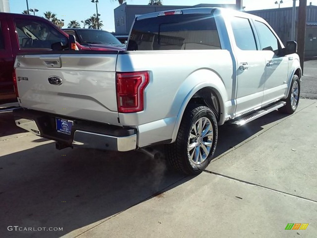 2015 F150 Lariat SuperCrew - Ingot Silver Metallic / Black photo #15