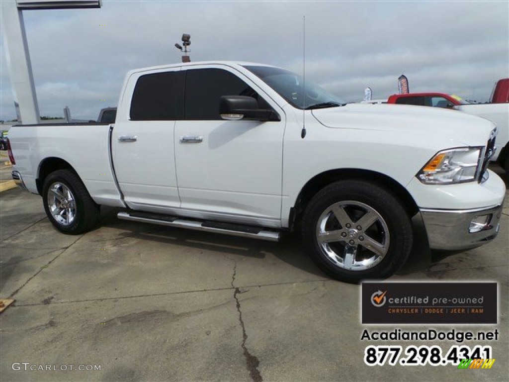 2011 Ram 1500 Big Horn Quad Cab - Bright White / Light Pebble Beige/Bark Brown photo #8