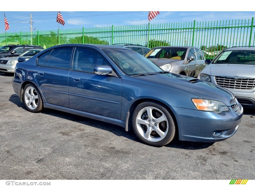 2005 Legacy 2.5 GT Limited Sedan - Atlantic Blue Pearl / Taupe photo #30