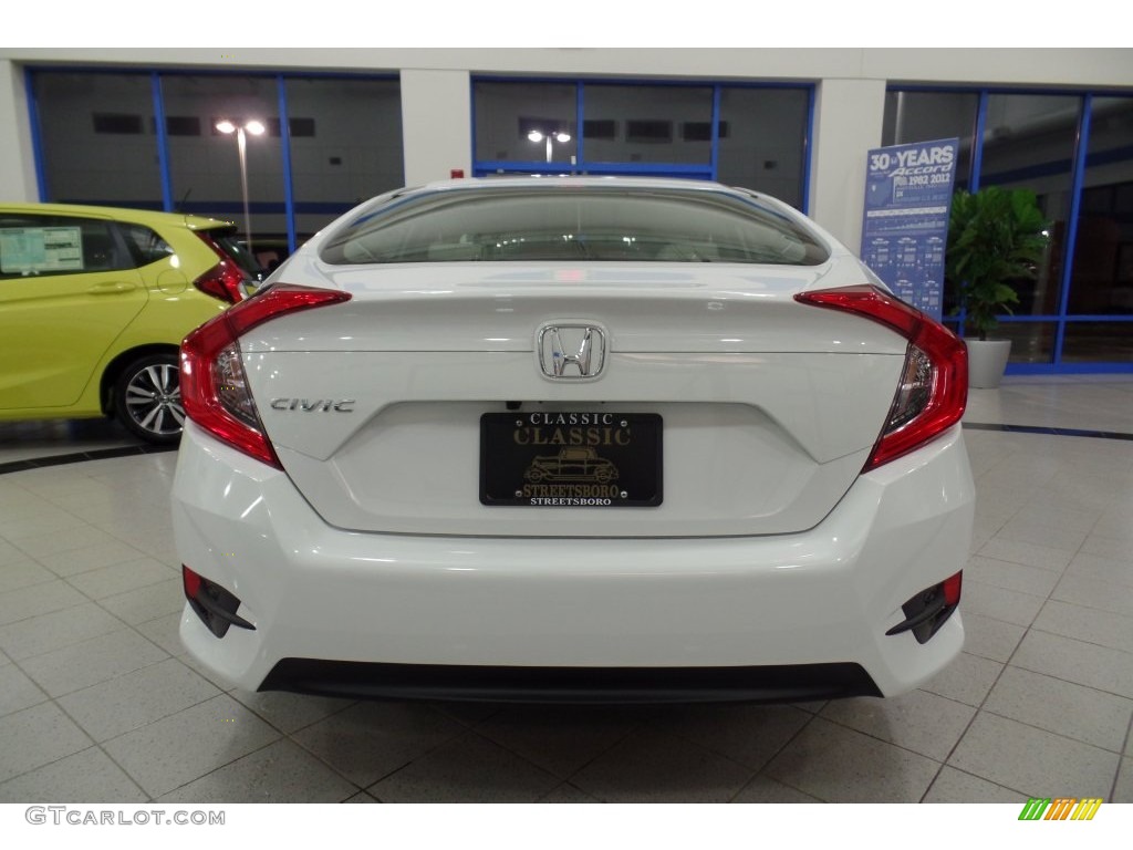 2016 Civic LX Sedan - Taffeta White / Ivory photo #5