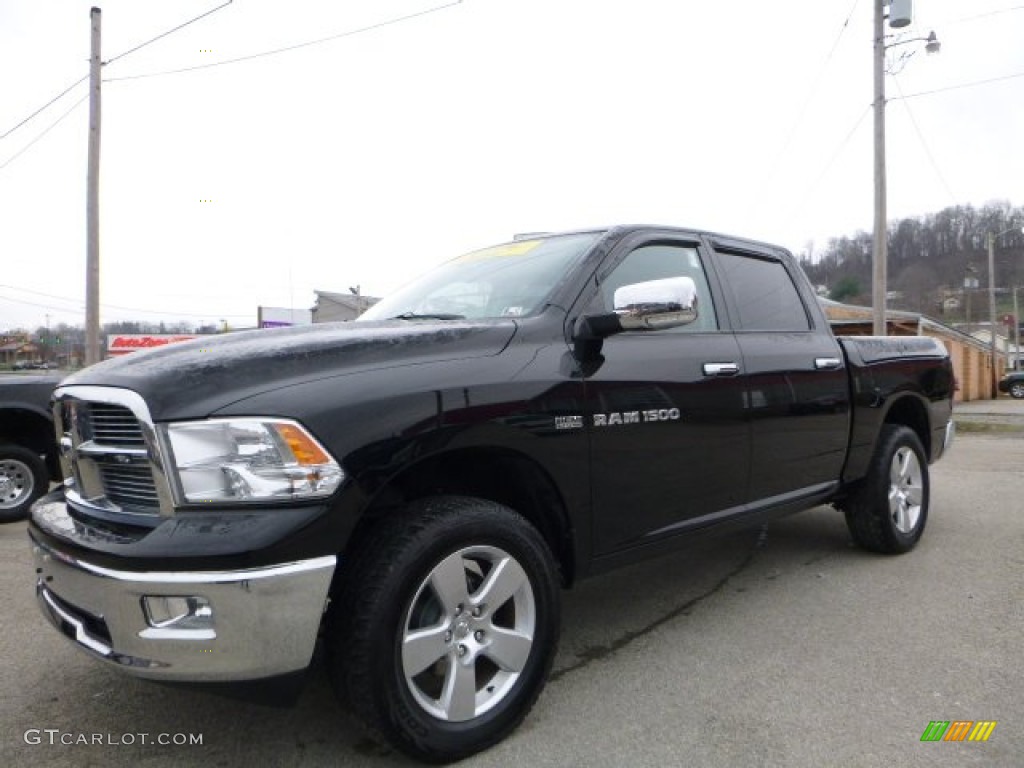 2012 Ram 1500 SLT Crew Cab 4x4 - Black / Dark Slate Gray/Medium Graystone photo #1