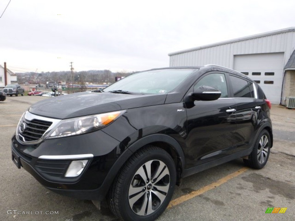 2011 Sportage EX AWD - Black Cherry / Black photo #1