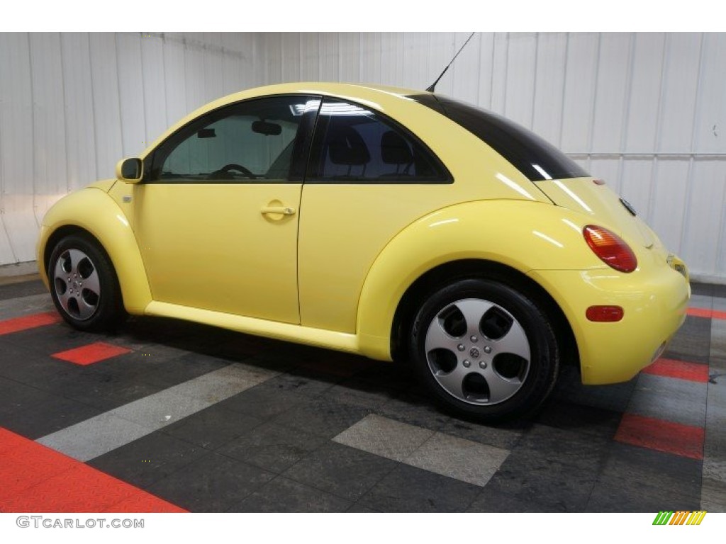 2001 New Beetle GLS Coupe - Yellow / Light Grey photo #11