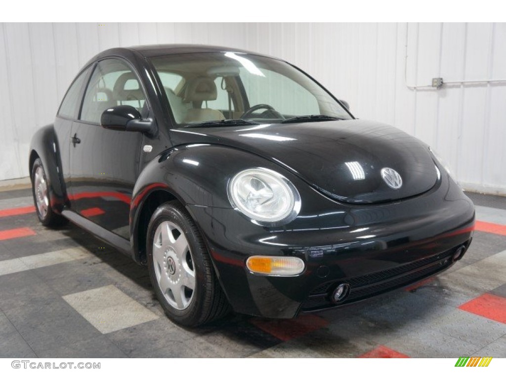 2001 New Beetle GLS Coupe - Black / Cream photo #5