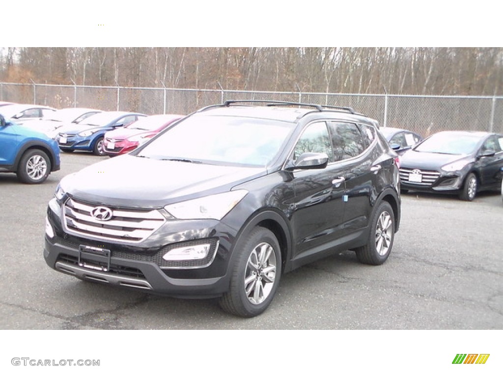 2016 Santa Fe Sport 2.0T AWD - Twilight Black / Beige photo #1