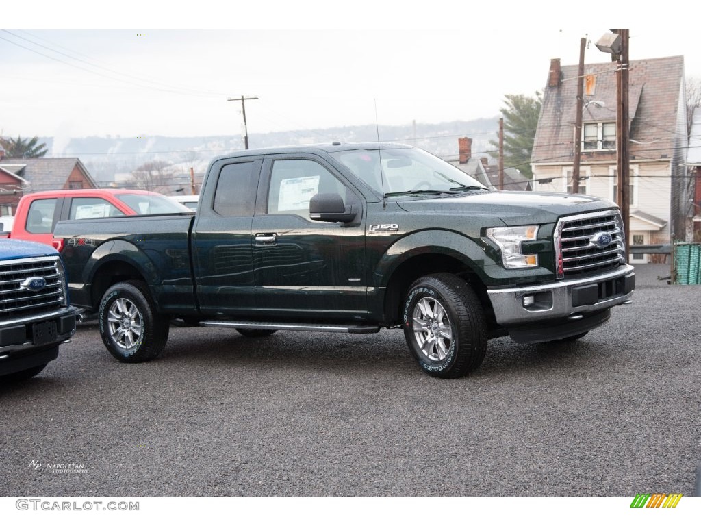 2016 F150 XLT SuperCab 4x4 - Green Gem / Medium Earth Gray photo #3