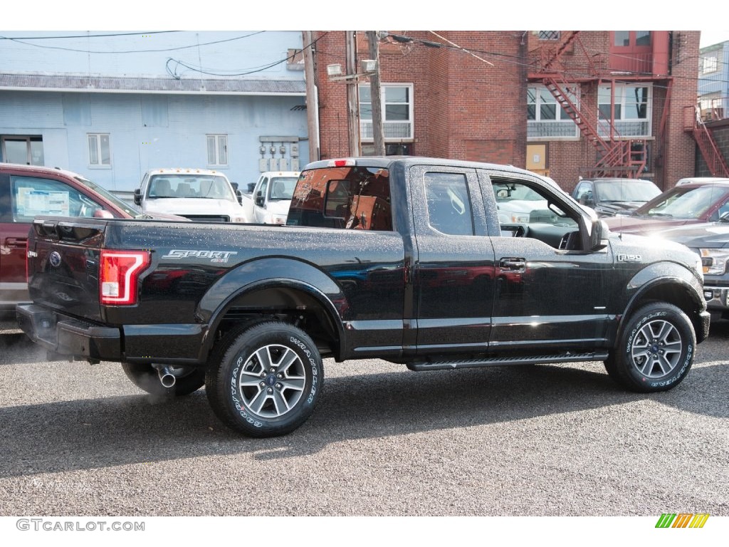 2016 F150 XLT SuperCab 4x4 - Shadow Black / Black photo #3