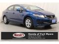 2013 Dyno Blue Pearl Honda Civic LX Sedan  photo #1