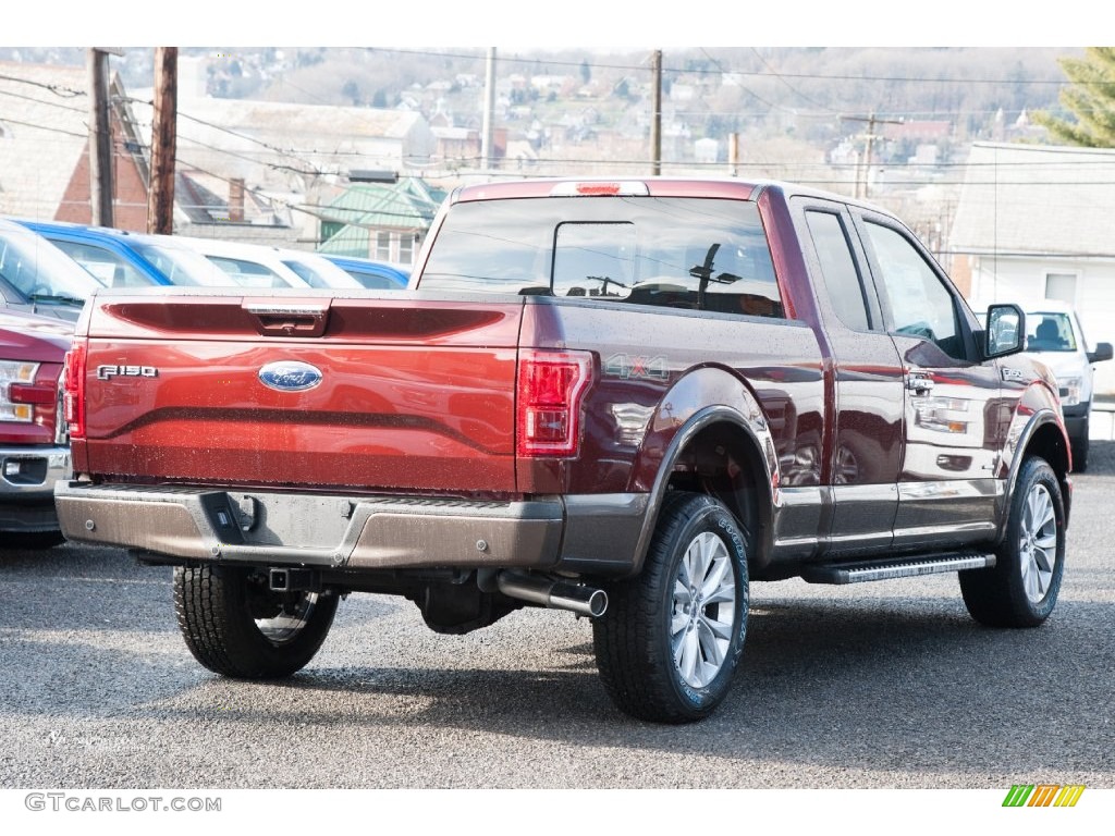 2016 F150 Lariat SuperCab 4x4 - Bronze Fire / Black photo #3