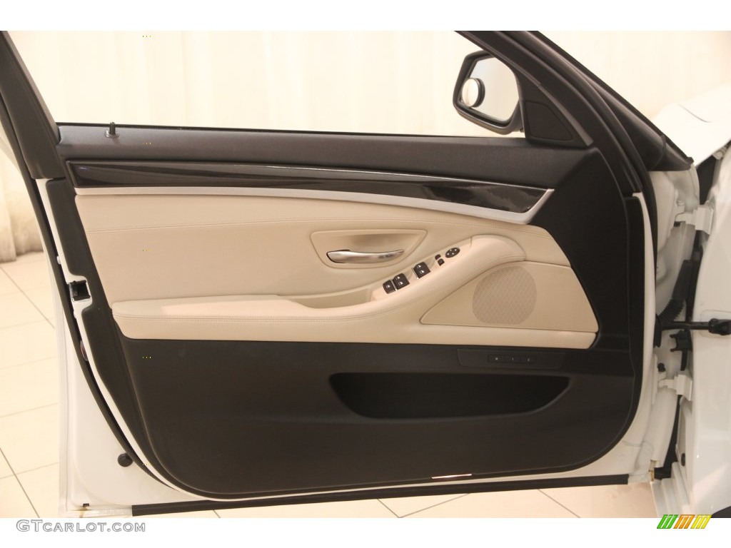 2013 5 Series 528i xDrive Sedan - Alpine White / Oyster/Black photo #4