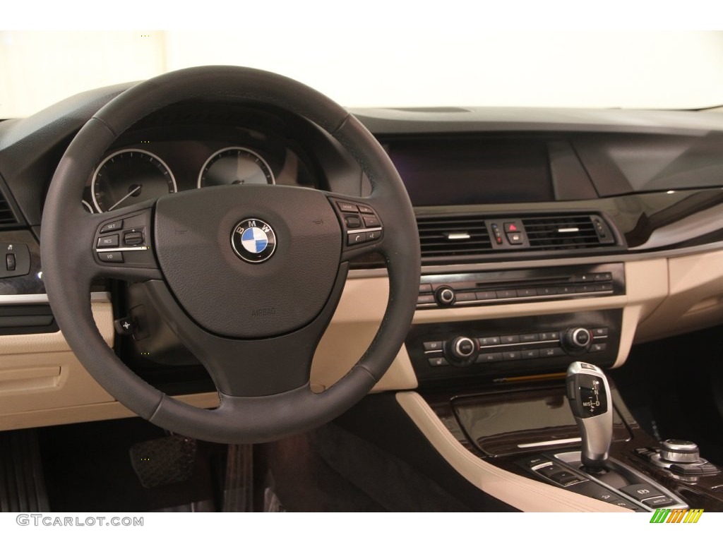 2013 5 Series 528i xDrive Sedan - Alpine White / Oyster/Black photo #6