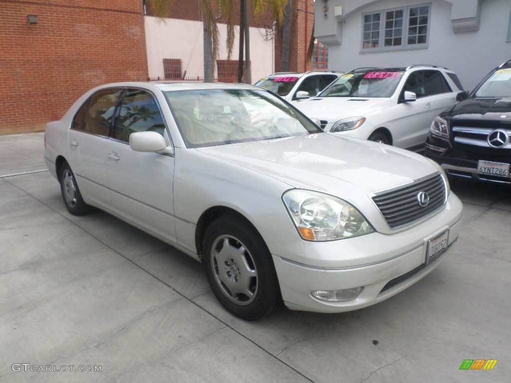 2002 LS 430 - Crystal White / Ecru Beige photo #1