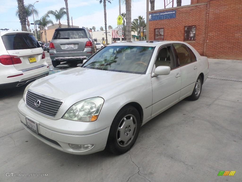2002 LS 430 - Crystal White / Ecru Beige photo #5