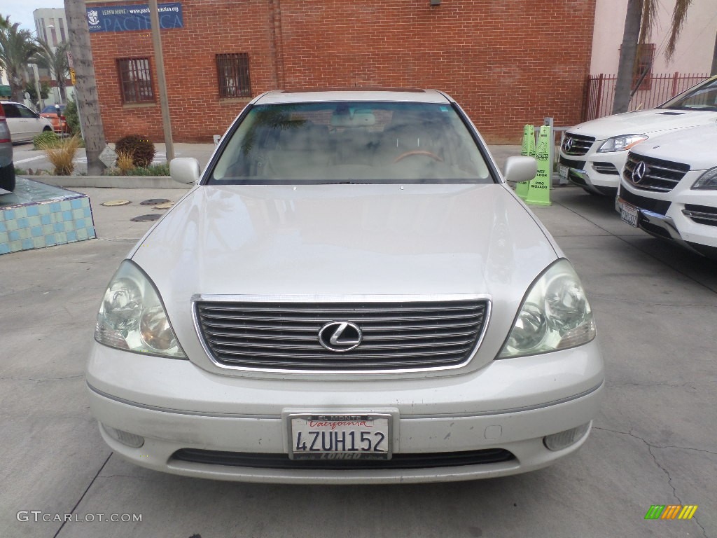 2002 LS 430 - Crystal White / Ecru Beige photo #6