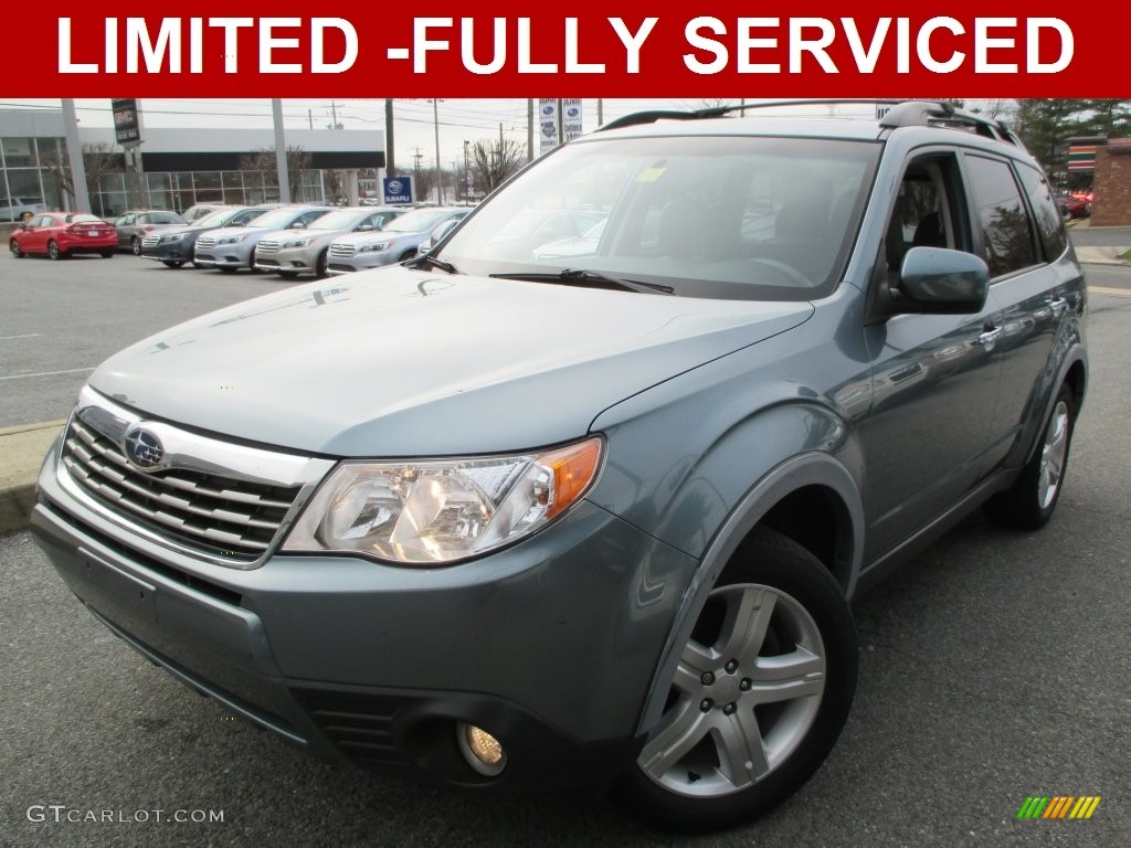 2009 Forester 2.5 X Limited - Sage Green Metallic / Platinum photo #1