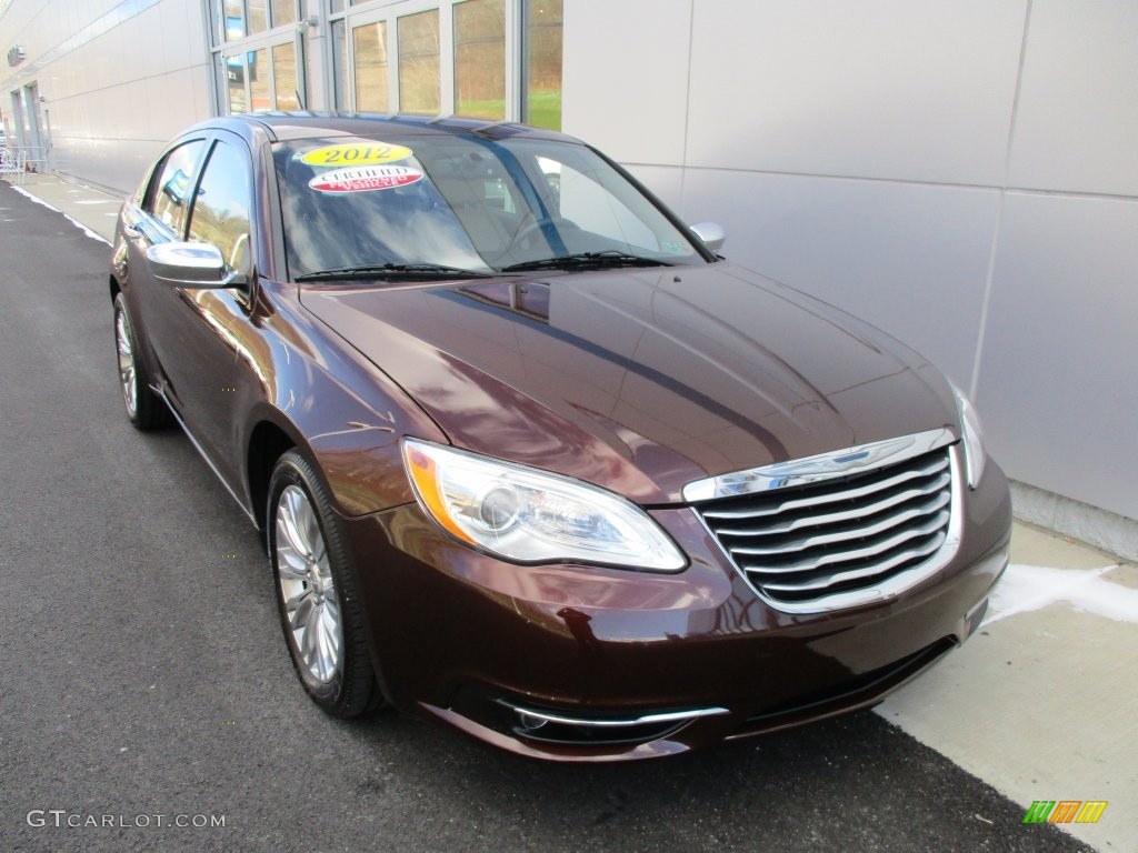 2012 200 Limited Sedan - Deep Auburn Pearl / Black/Light Frost photo #12