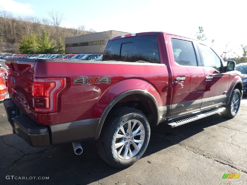 2016 F150 Lariat SuperCrew 4x4 - Ruby Red / Black photo #2