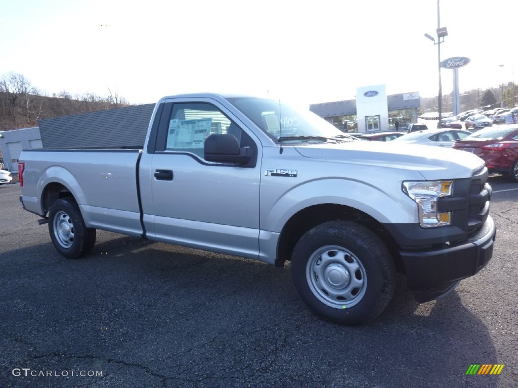 2016 F150 XL Regular Cab - Ingot Silver / Medium Earth Gray photo #1