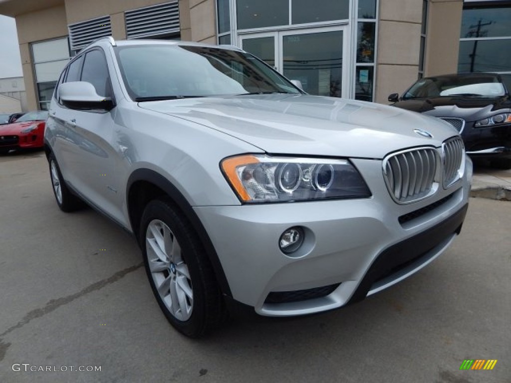2013 X3 xDrive 28i - Titanium Silver Metallic / Black photo #2