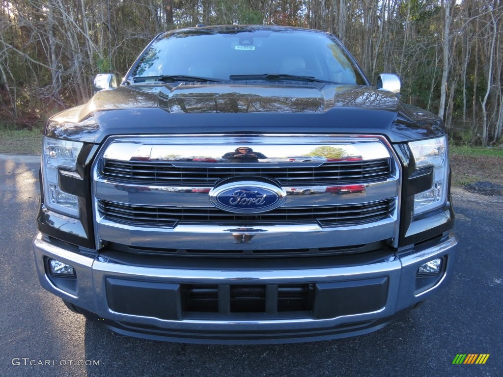 2016 F150 Lariat SuperCrew - Shadow Black / Medium Earth Gray photo #12