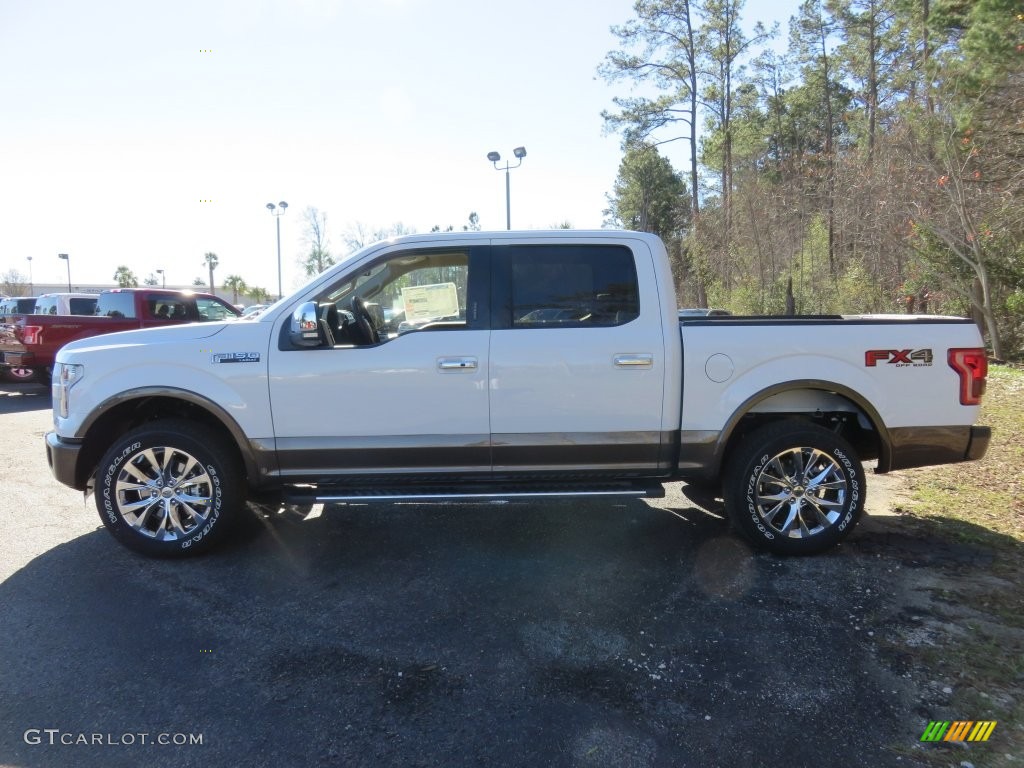 2016 F150 Lariat SuperCrew 4x4 - Oxford White / Medium Light Camel photo #9