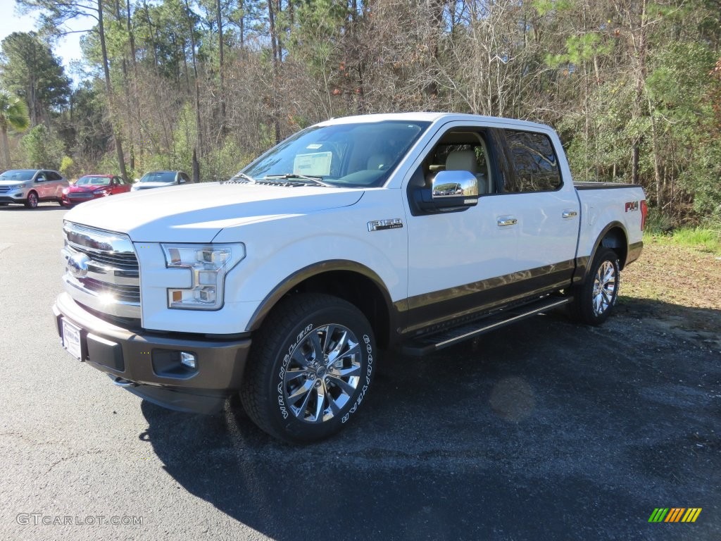 2016 F150 Lariat SuperCrew 4x4 - Oxford White / Medium Light Camel photo #12